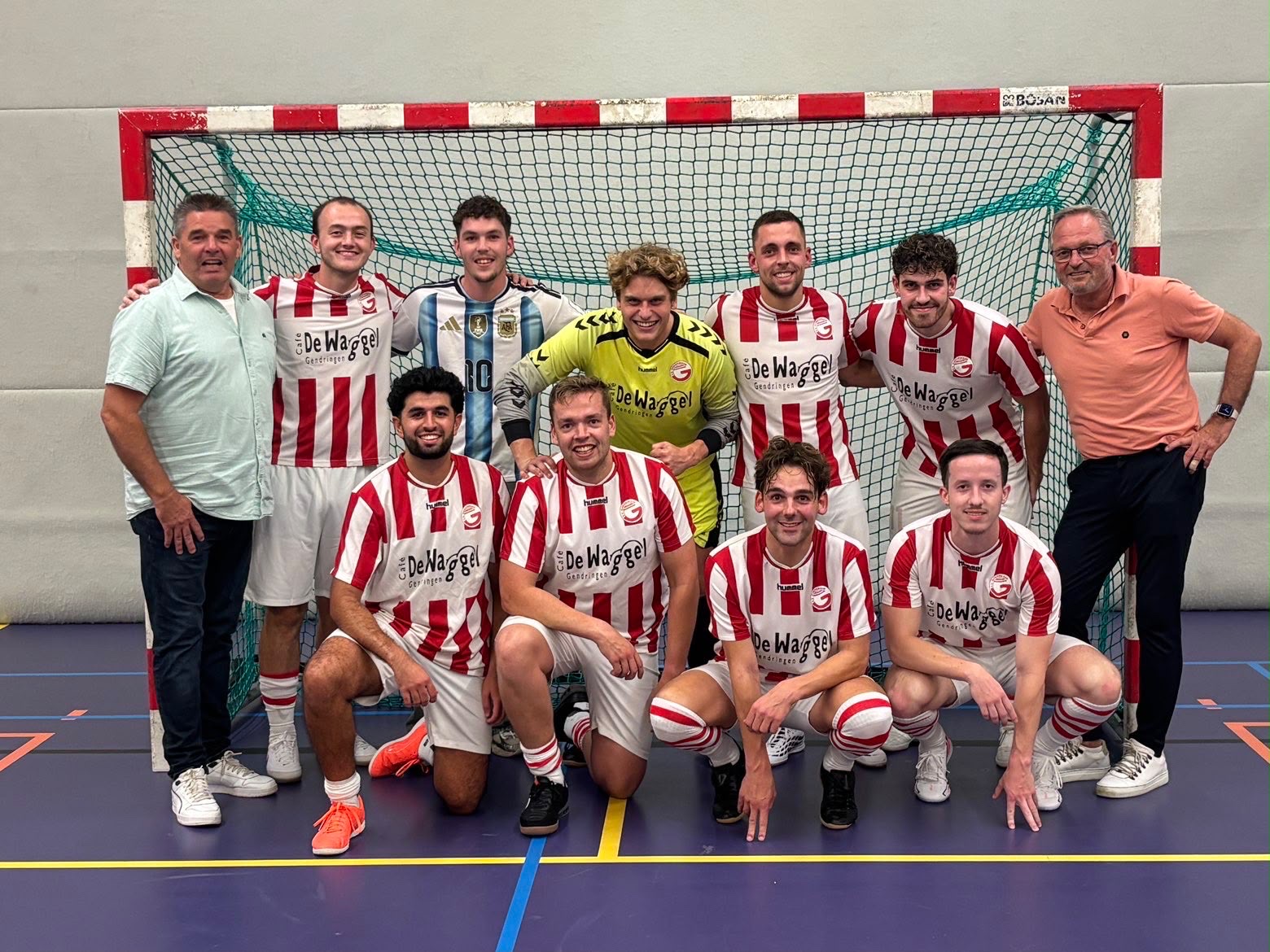 Vuurdoop van zaalvoetbalteam v.v. Gendringen/‘t Krijtje