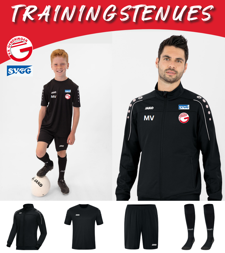 vv Gendringen en SVGG introduceren nieuwe trainingstenues