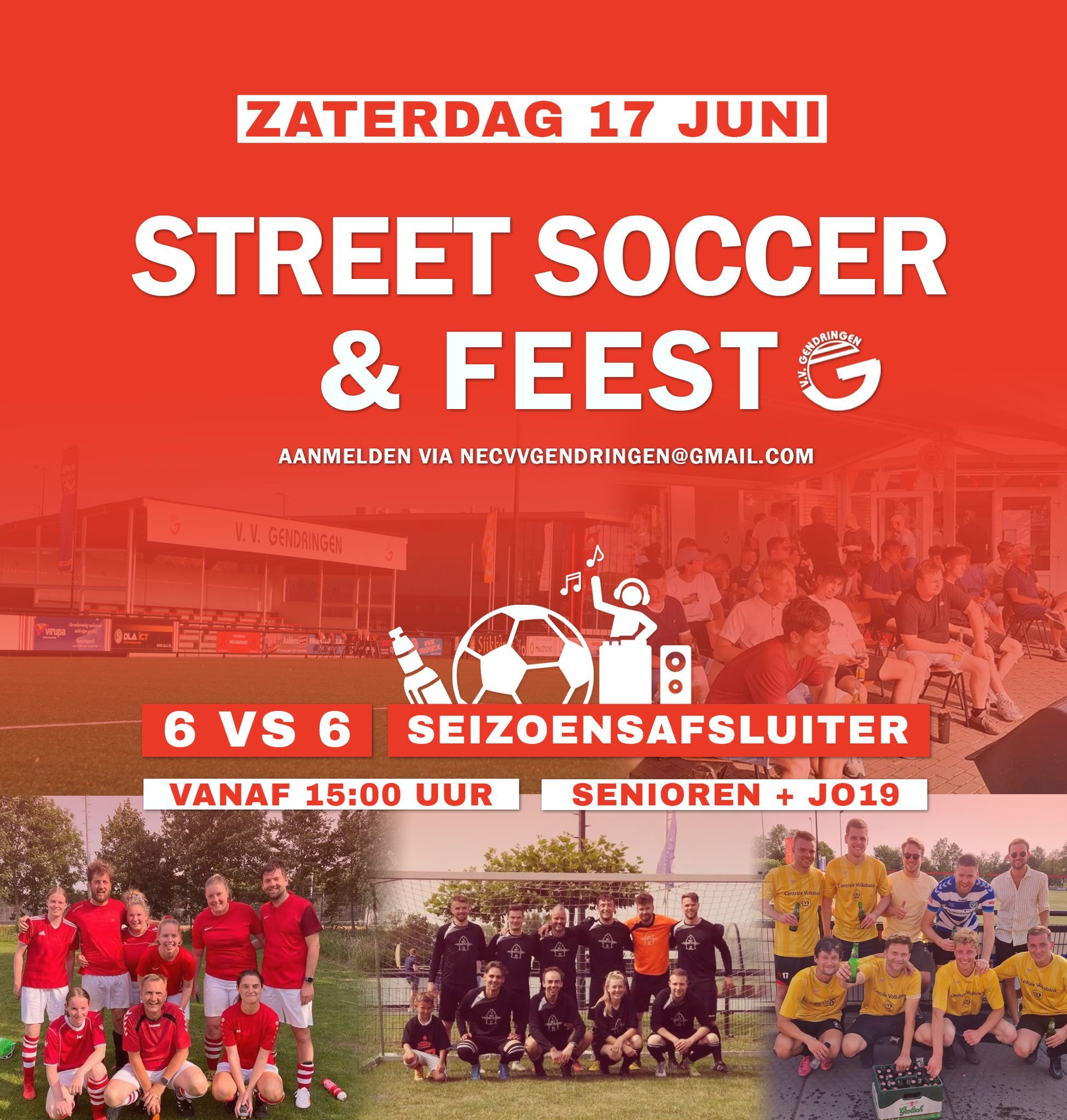 Seizoenafsluiter: streetsoccer en feestavond